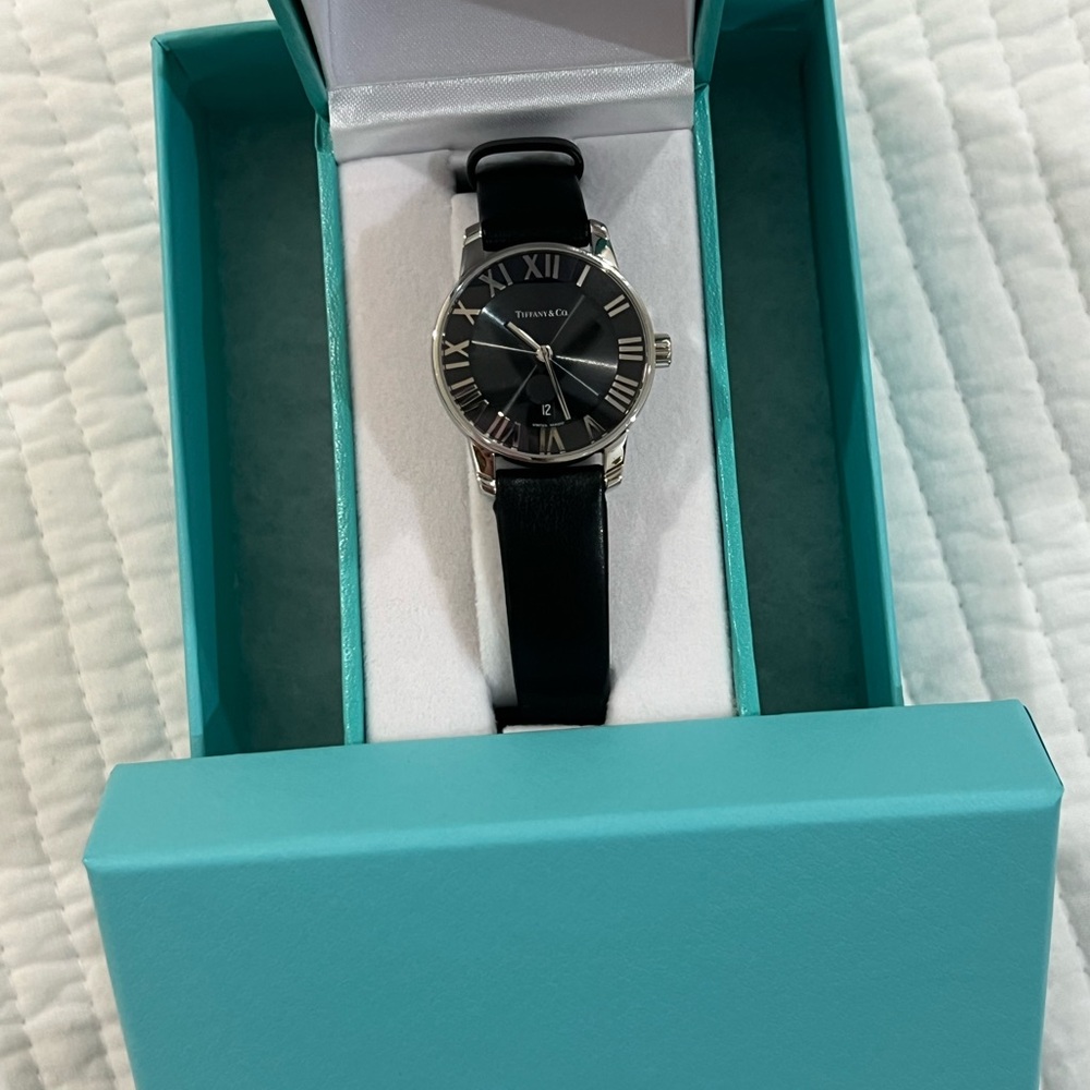 Tiffany & Co. Silver and Black Watch